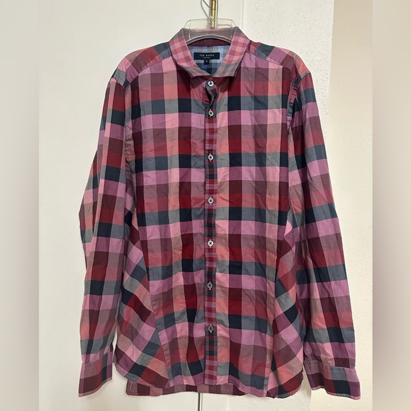 Ted Baker Men’s multicolored button down shirt sz 4 - Picture 1 of 9